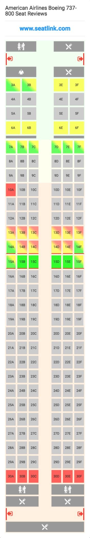 boeing 737 seating chart american airlines